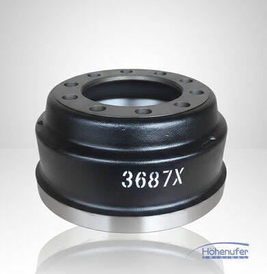 Full Cast Iron Brake Drums 3687X Class 8 Heavy Truck Brake Drums